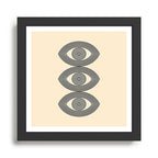 Abstraction_EYE_LINE_POP_ART_Minimalism_001X Framed Art Print Gallery Image 1