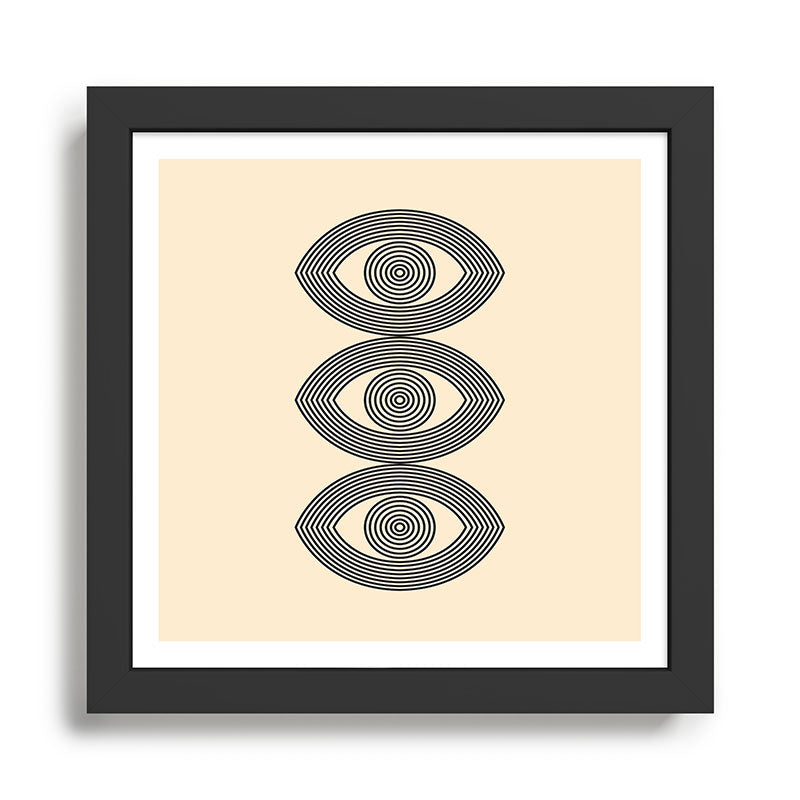 Abstraction_EYE_LINE_POP_ART_Minimalism_001X Framed Art Print Gallery Image 1