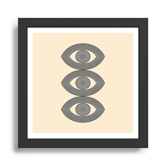 Abstraction_EYE_LINE_POP_ART_Minimalism_001X Framed Art Print Gallery Image 1