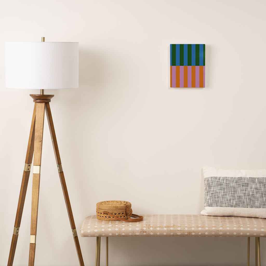 Abstraction_GEOMETRIC_STRIPE_LINE_COLORFUL_POP_ART_0701L Canvas Print Gallery Image 2