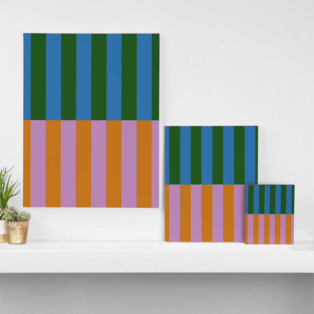 Abstraction_GEOMETRIC_STRIPE_LINE_COLORFUL_POP_ART_0701L Canvas Print Gallery Image 3