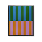 Abstraction_GEOMETRIC_STRIPE_LINE_COLORFUL_POP_ART_0701L Framed Canvas Print Gallery Image 8