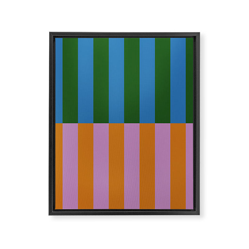 Abstraction_GEOMETRIC_STRIPE_LINE_COLORFUL_POP_ART_0701L Framed Canvas Print Gallery Image 8