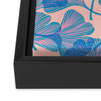 Abstraction_Ginkgo_Pattern_Minimalism_002 Framed Canvas Print Gallery Image 3