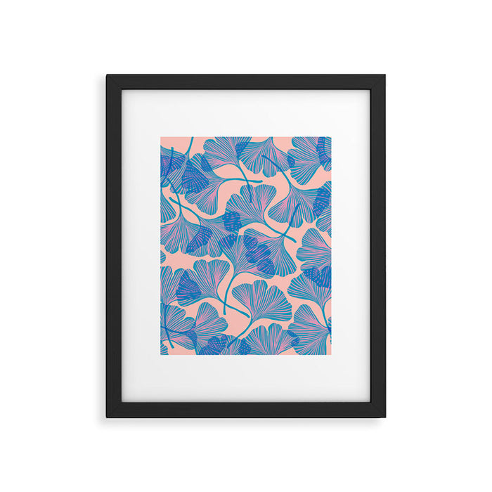 Abstraction_Ginkgo_Pattern_Minimalism_002 Framed Art Print Gallery Image 1