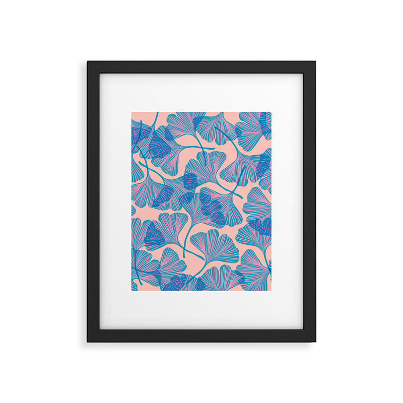 Abstraction_Ginkgo_Pattern_Minimalism_002 Framed Art Print Gallery Image 6