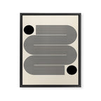 Abstraction_LINE_BLACK_DOT_VISUAL_ART_Minimlism_001A Framed Canvas Print Gallery Image 8