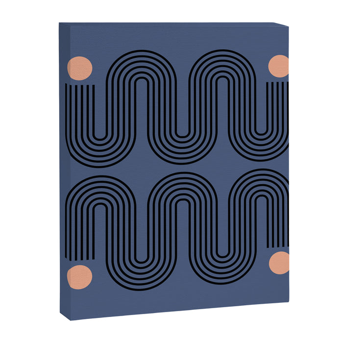 Abstraction_NEW_SUN_BLUE_LINE_POP_ART_Minimalism_0222A Canvas Print Gallery Image 1