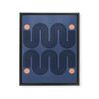 Abstraction_NEW_SUN_BLUE_LINE_POP_ART_Minimalism_0222A Framed Canvas Print Gallery Image 8