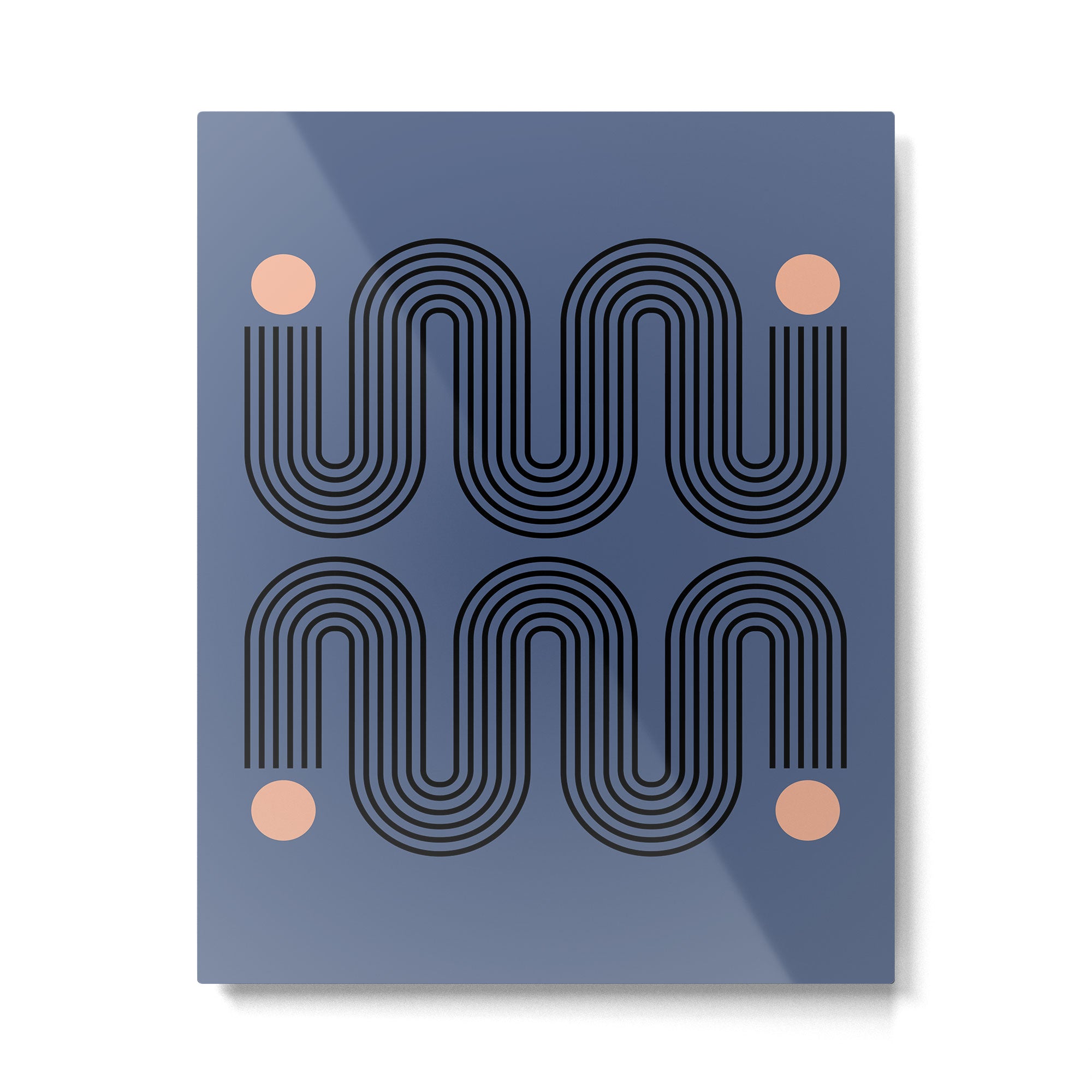 Abstraction_NEW_SUN_BLUE_LINE_POP_ART_Minimalism_0222A Metal Print Gallery Image 6