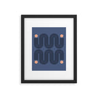 Abstraction_NEW_SUN_BLUE_LINE_POP_ART_Minimalism_0222A Framed Art Print Gallery Image 6