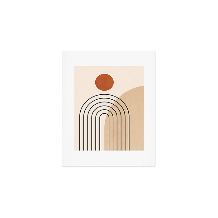 Abstraction_NEW_SUN_DAWN_MOUNTAINS_LINE_POP_ART_008B Art Print Gallery Image 1