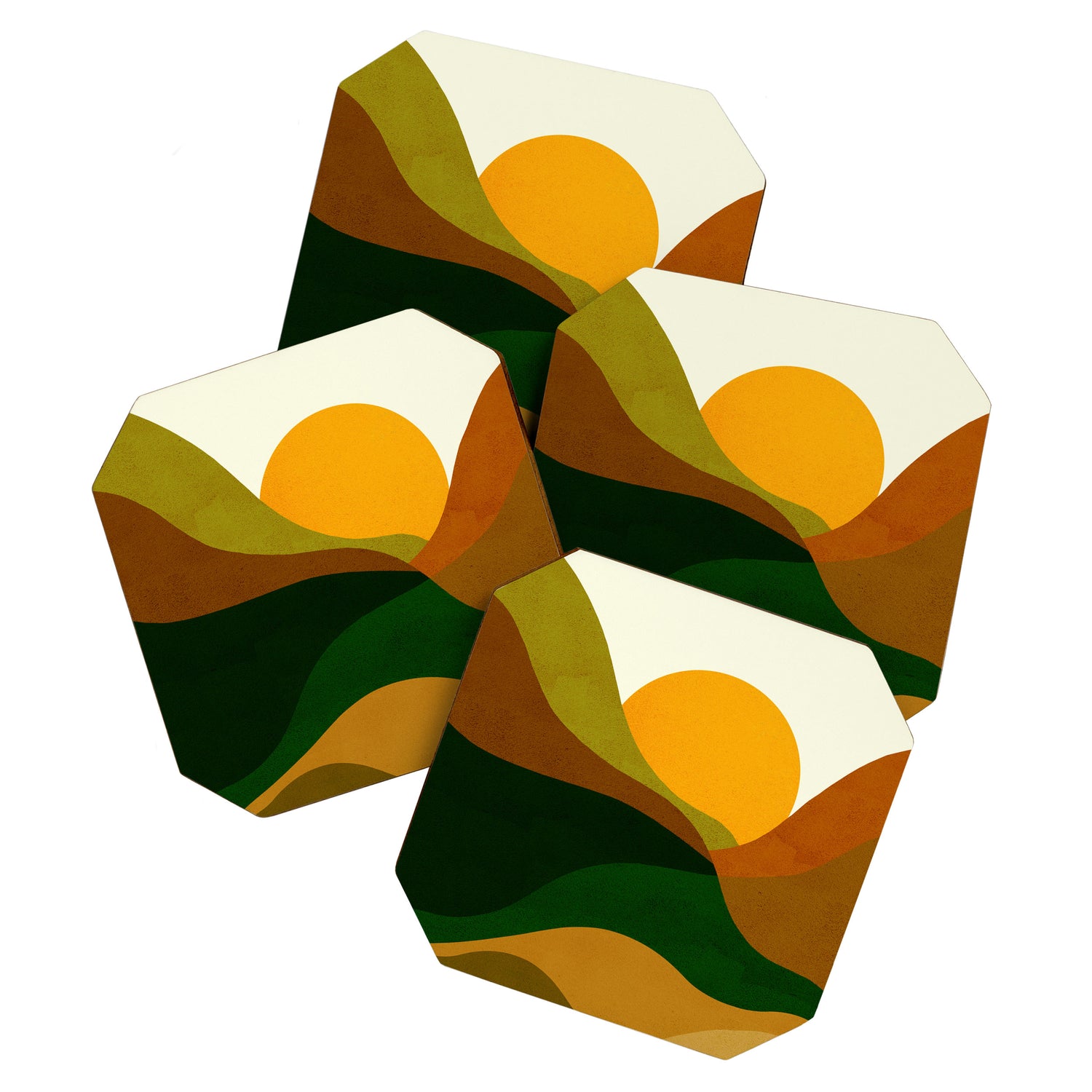 Abstraction_NEW_SUN_LANDSCAPE_SPRING_Minimalism_001B Coaster Gallery Image 1