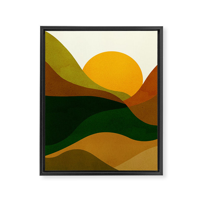Abstraction_NEW_SUN_LANDSCAPE_SPRING_Minimalism_001B Framed Canvas Print Gallery Image 8