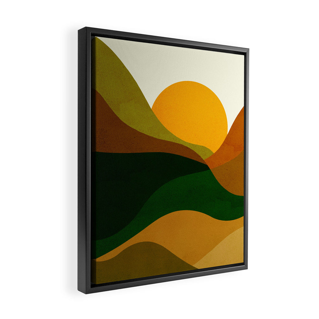 Abstraction_NEW_SUN_LANDSCAPE_SPRING_Minimalism_001B Framed Canvas Print Gallery Image 2