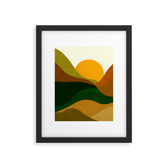 Abstraction_NEW_SUN_LANDSCAPE_SPRING_Minimalism_001B Framed Art Print Gallery Image 1