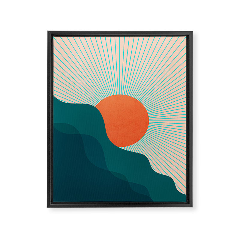 Abstraction_NEW_SUNLIGHT_MOUNTAINS_SHINE_POP_ART_M1209A Framed Canvas Print Gallery Image 8