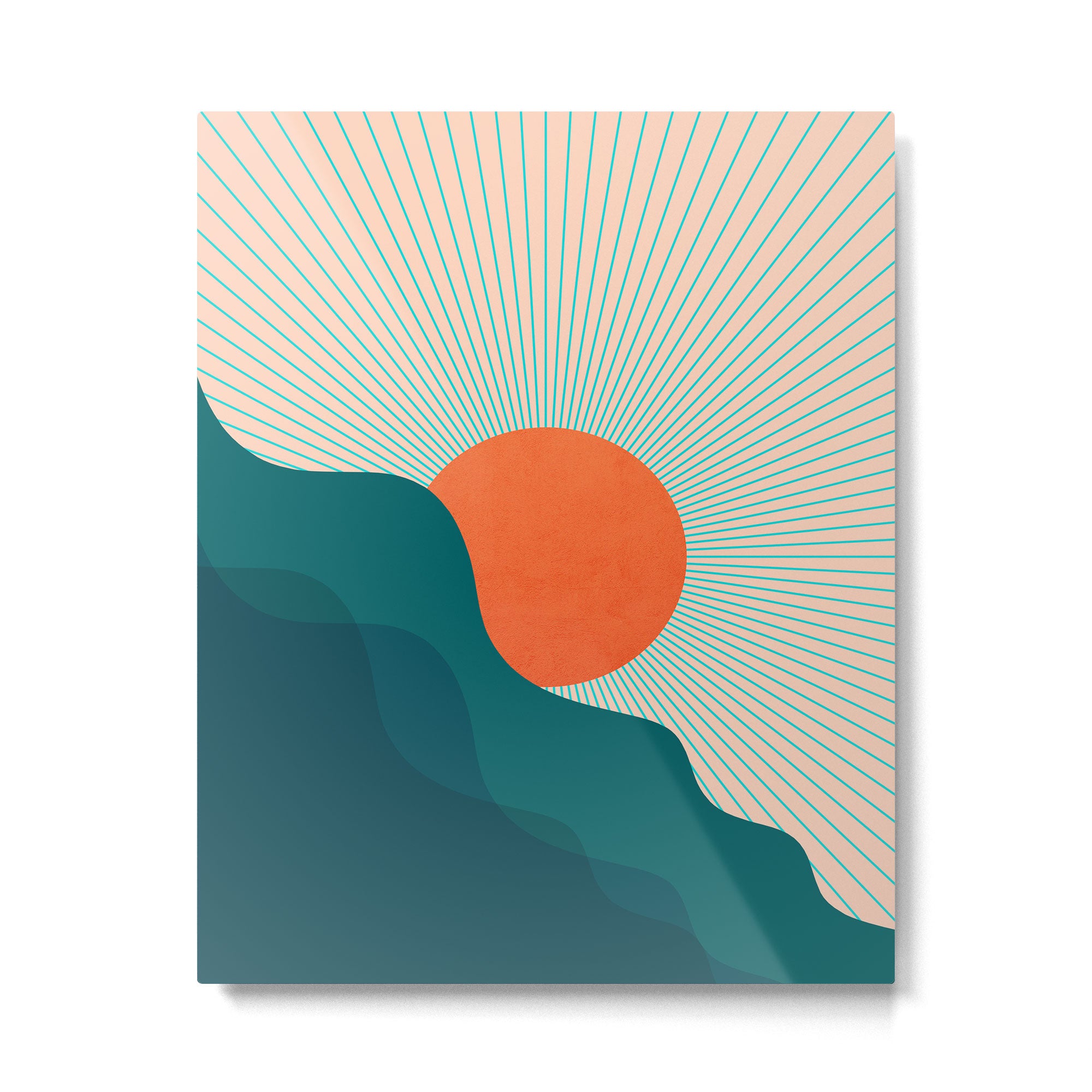 Abstraction_NEW_SUNLIGHT_MOUNTAINS_SHINE_POP_ART_M1209A Metal Print Gallery Image 6