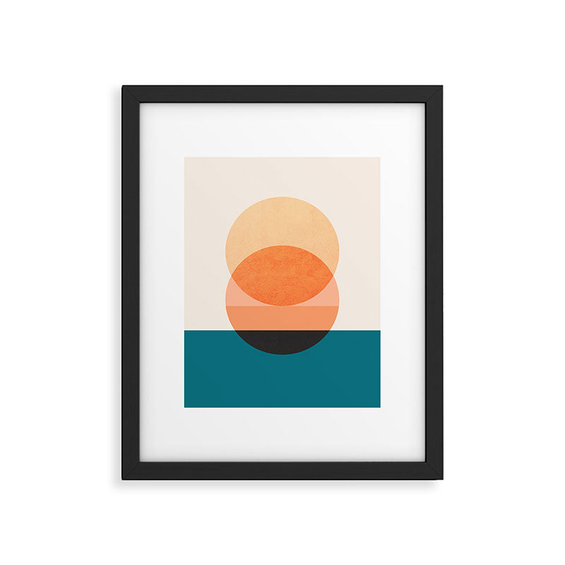 Abstraction_NEW_SUNSET_OCEAN_WAVE_POP_ART_Minimalism_0022D Framed Art Print Gallery Image 6