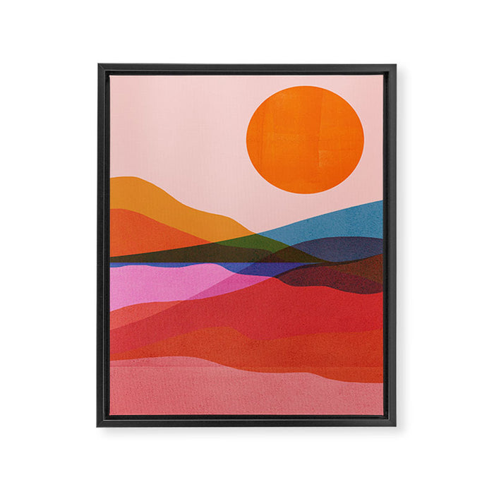 Abstraction_OCEAN_Beach_Minimalism_001 Framed Canvas Print Gallery Image 1