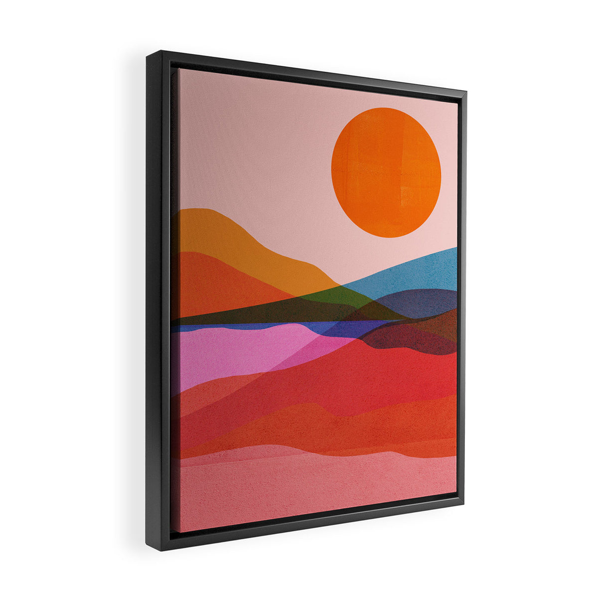 Abstraction_OCEAN_Beach_Minimalism_001 Framed Canvas Print Gallery Image 2