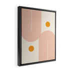 Abstraction_SUN_DOUBLE_LINE_POP_ART_Minimalism_001C Framed Canvas Print Gallery Image 2