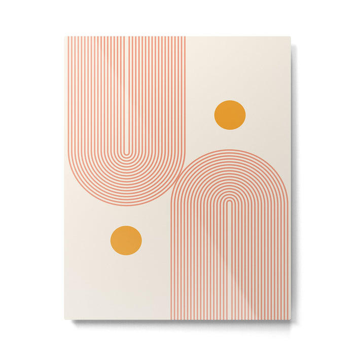 Abstraction_SUN_DOUBLE_LINE_POP_ART_Minimalism_001C Metal Print Gallery Image 1