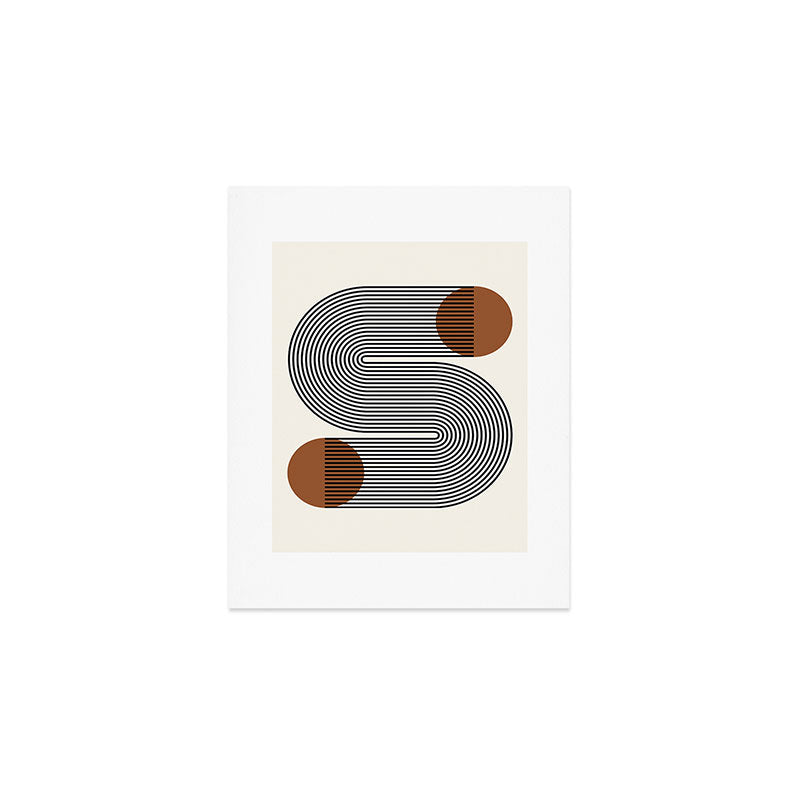 Abstraction_SUN_LINE_POP_ART_Minimalism_S001S Art Print Gallery Image 1