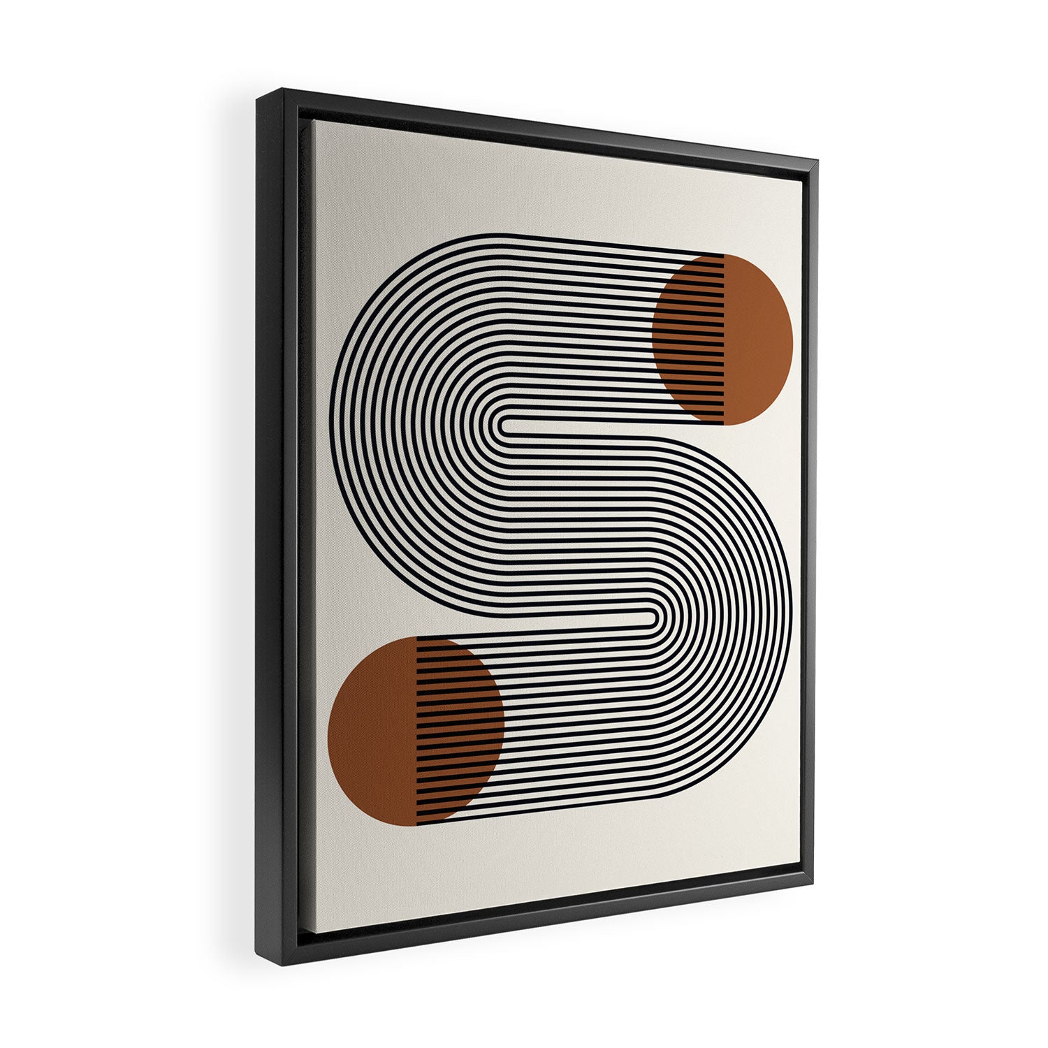 Abstraction_SUN_LINE_POP_ART_Minimalism_S001S Framed Canvas Print Gallery Image 2