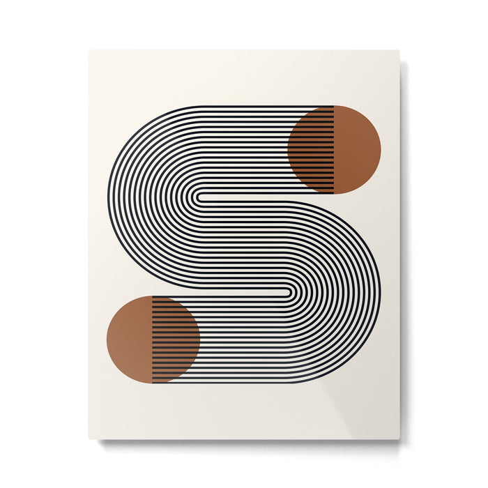 Abstraction_SUN_LINE_POP_ART_Minimalism_S001S Metal Print Gallery Image 1