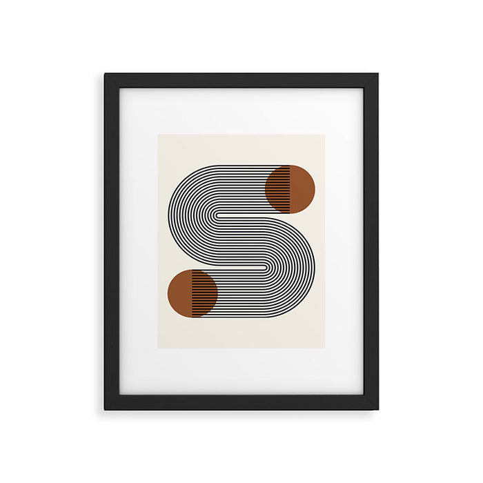 Abstraction_SUN_LINE_POP_ART_Minimalism_S001S Framed Art Print Gallery Image 1