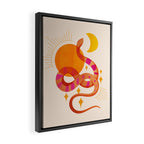 Abstraction_SUN_MOON_SNAKE_Minimalism_001 Framed Canvas Print Gallery Image 2