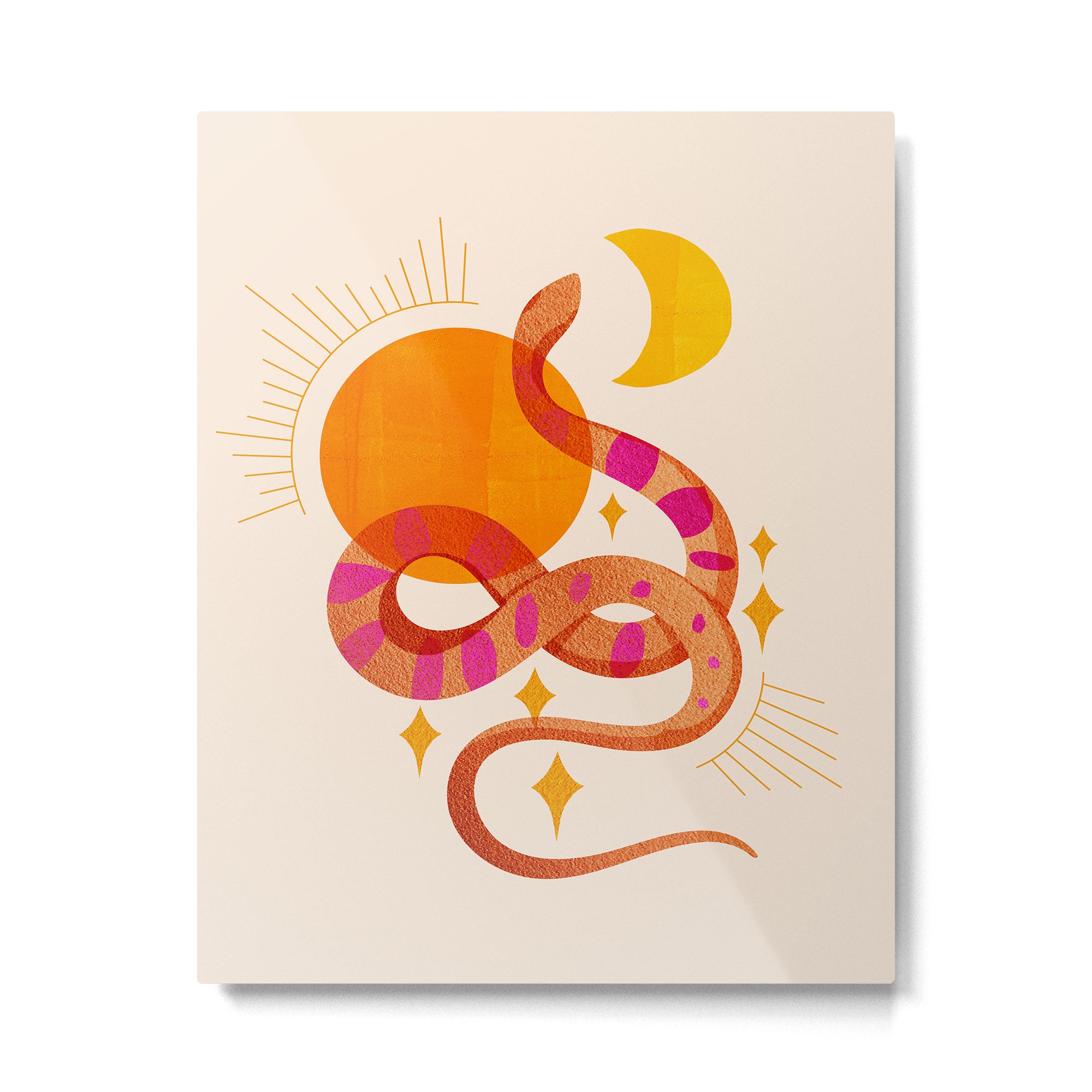 Abstraction_SUN_MOON_SNAKE_Minimalism_001 Metal Print Gallery Image 6