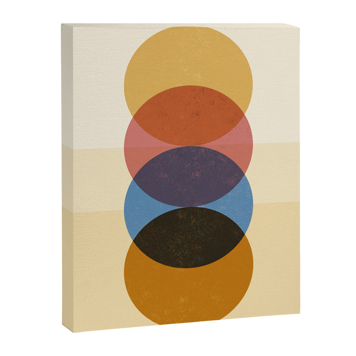 Abstraction_SUNRISE_SUNSET_CIRCLE_RISING_COLORFUL_POP_ART_0425A Canvas Print Gallery Image 1