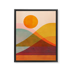 Abstraction_SUNSET_LANDSCAPE_POP_ART_Minimalism_018X Framed Canvas Print Gallery Image 8