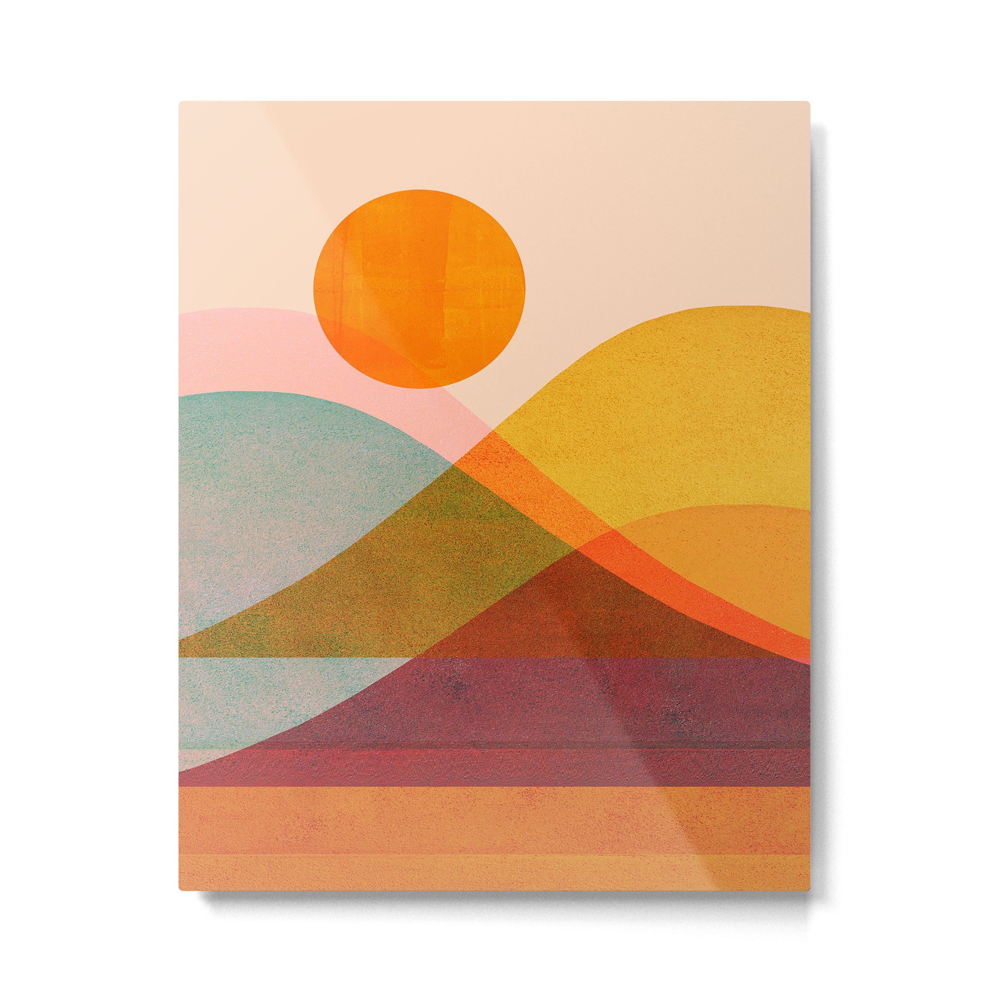 Abstraction_SUNSET_LANDSCAPE_POP_ART_Minimalism_018X Metal Print Gallery Image 6