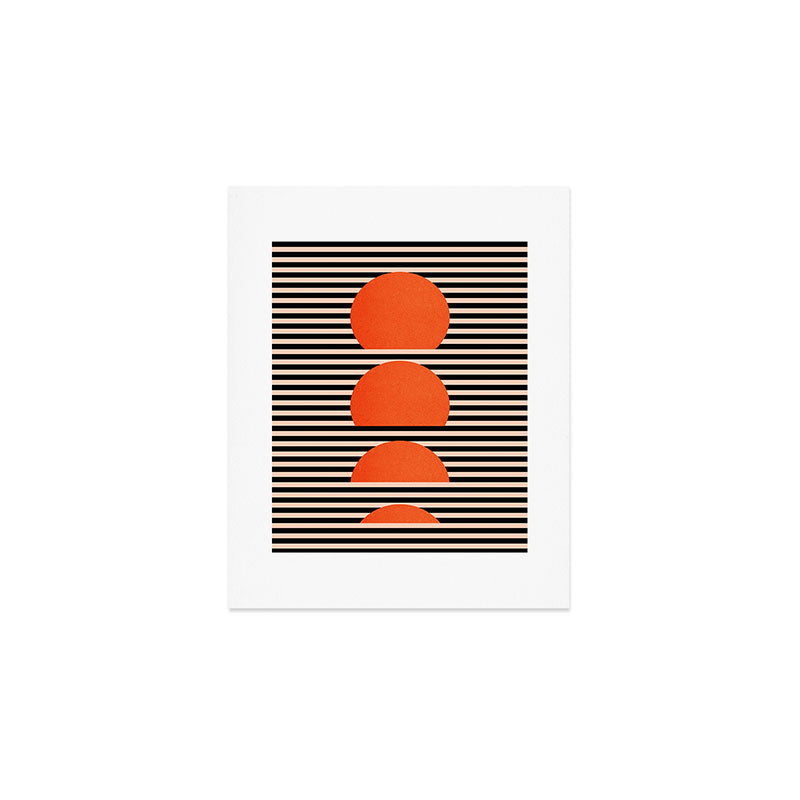 Abstraction_SUNSET_LINE_ART_Minimalism_001 Art Print Gallery Image 1
