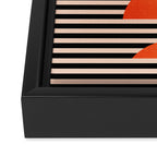 Abstraction_SUNSET_LINE_ART_Minimalism_001 Framed Canvas Print Gallery Image 3