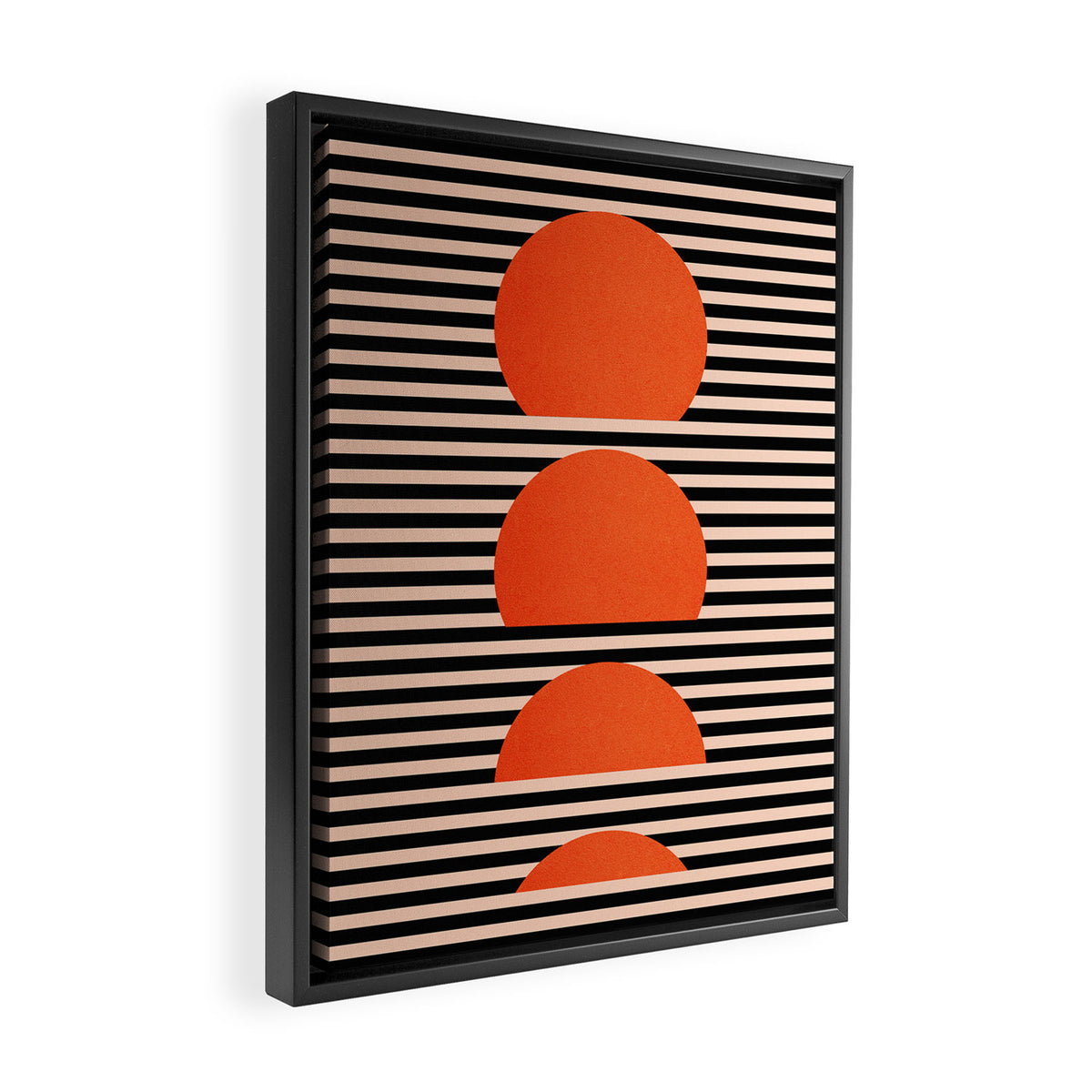 Abstraction_SUNSET_LINE_ART_Minimalism_001 Framed Canvas Print Gallery Image 2