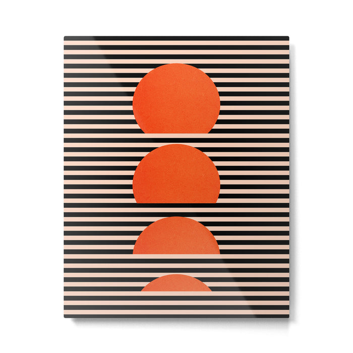 Abstraction_SUNSET_LINE_ART_Minimalism_001 Metal Print Gallery Image 1