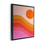 Abstraction_SUNSET_OCEAN_COLOR_POP_ART_Minimalism_009D Framed Canvas Print Gallery Image 2