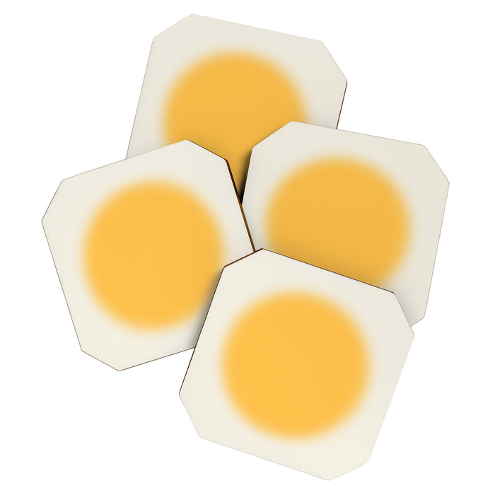 Abstraction_SUN_YELLOW_CIRCLE_BLUR_LOVE_POP_ART_0602A Coaster Gallery Image 1