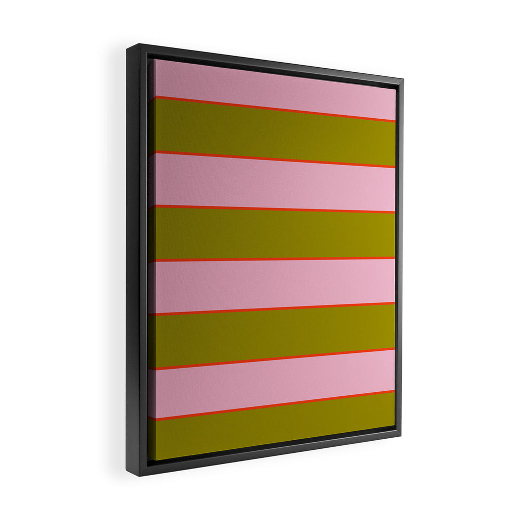 Abstration_GEOMETRIC_RIBBON_STRIPE_LINE_GIFT_LOVE_POP_0930 Framed Canvas Print Gallery Image 2