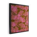 Pink Ginkgo Leaf Pattern Framed Canvas Print Gallery Image 2