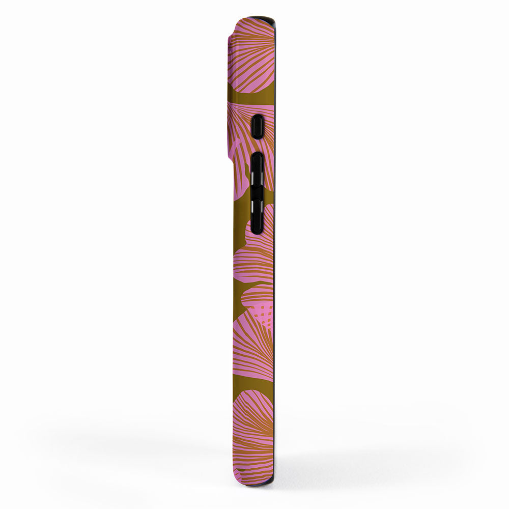 Pink Ginkgo Leaf Pattern iPhone Case Gallery Image 2