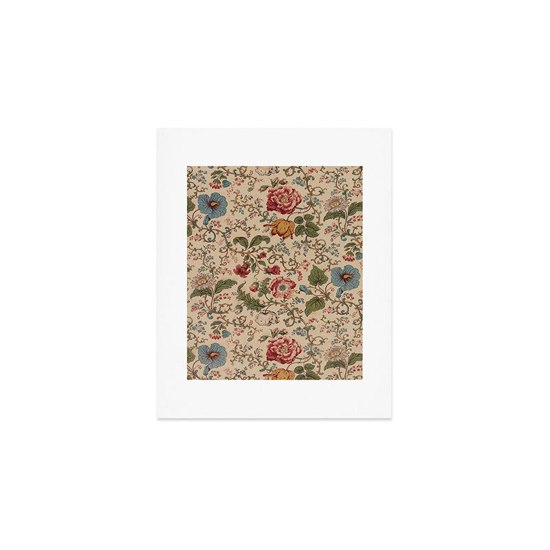 Antique Swirling Floral Chintz  Art Print Gallery Image 1