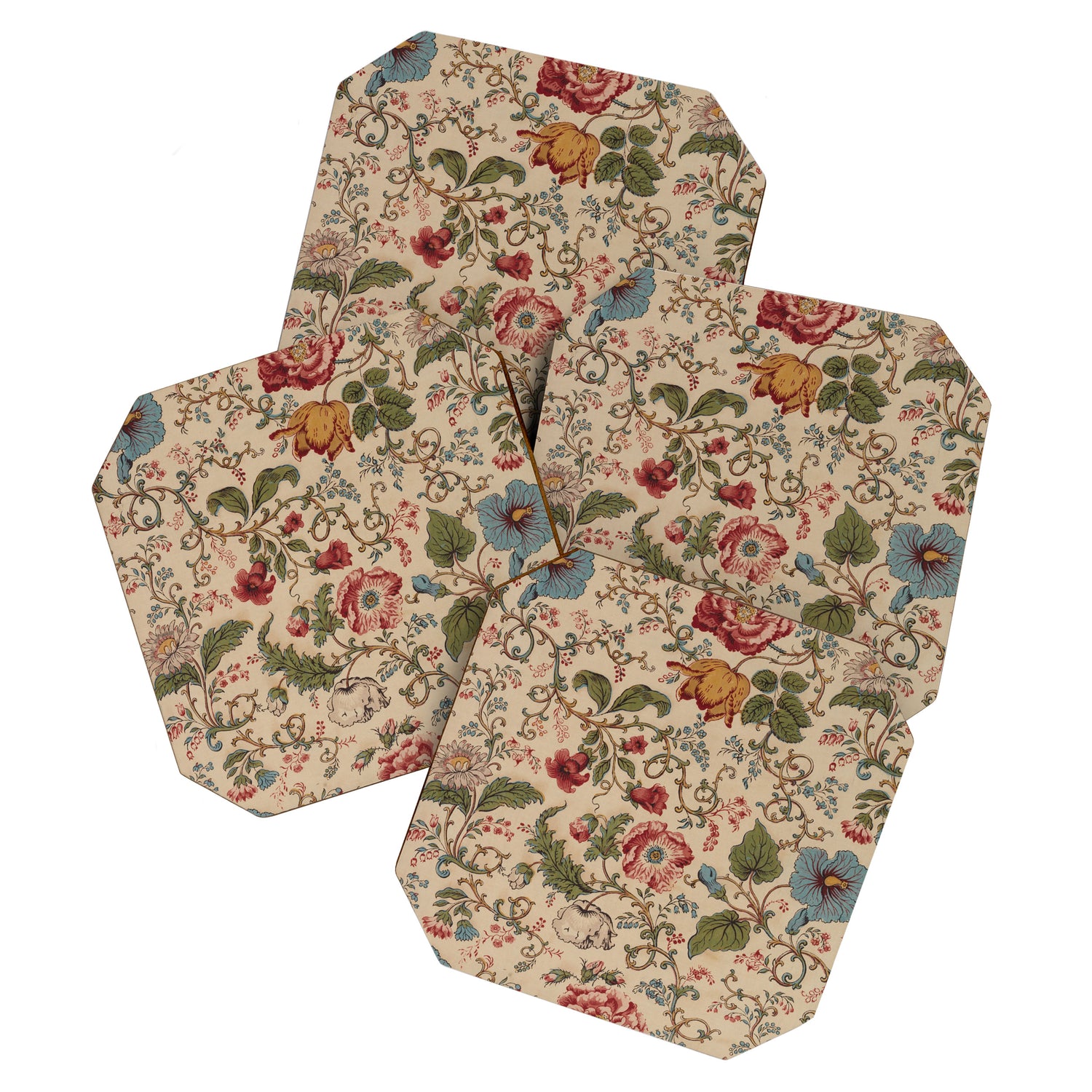Antique Swirling Floral Chintz  Coaster Gallery Image 1