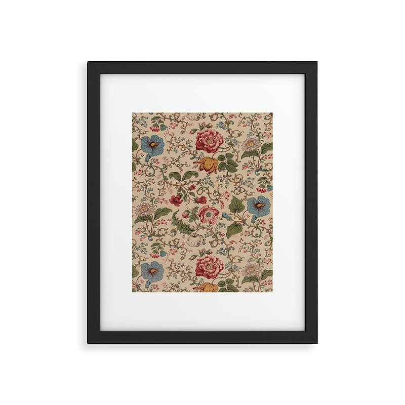 Antique Swirling Floral Chintz  Framed Art Print Gallery Image 5