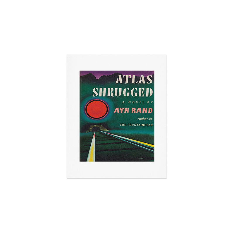 Atlas Shrugged by Ayn Rand 1957- Vintage First Edition Book Cover  Art Print Gallery Image 1