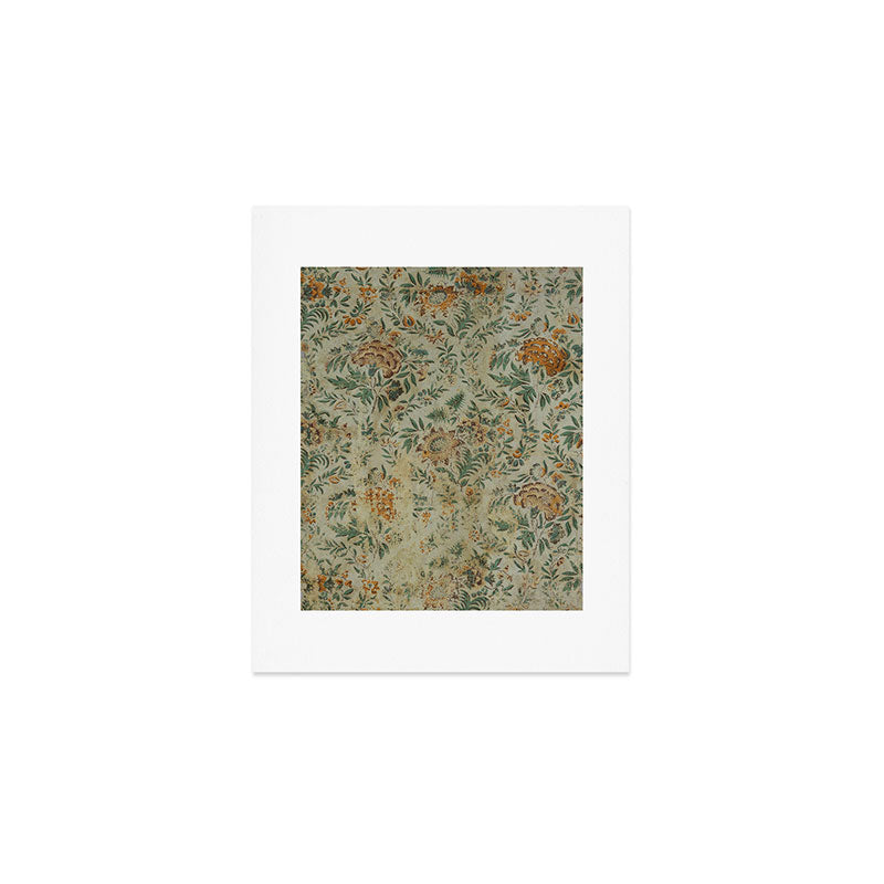 Distressed Antique Floral Chintz Pattern Art Print Gallery Image 1